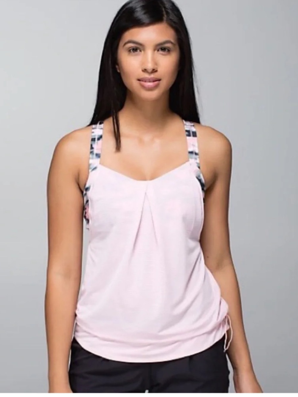 Lululemon rest less Light Pink Women's Tank Top with Printed Straps size 4 bra